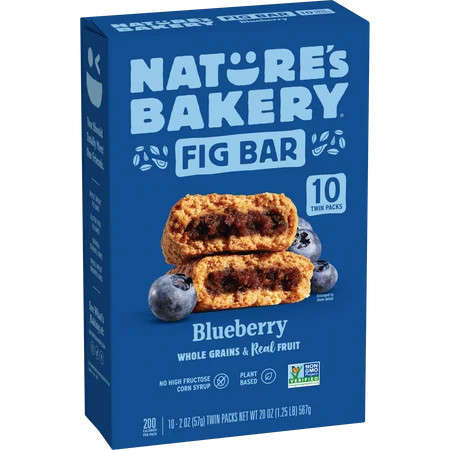 Nature's Bakery Blueberry Fig Bars, 10 Twin packs, 2 oz Each | Walmart (US)