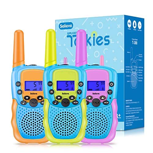 Toys for 4-12 Year Old Boys or Girls, Selieve 3 Pack Walkie Talkies Outdoor Indoor Stem Toys 3 KM... | Amazon (US)