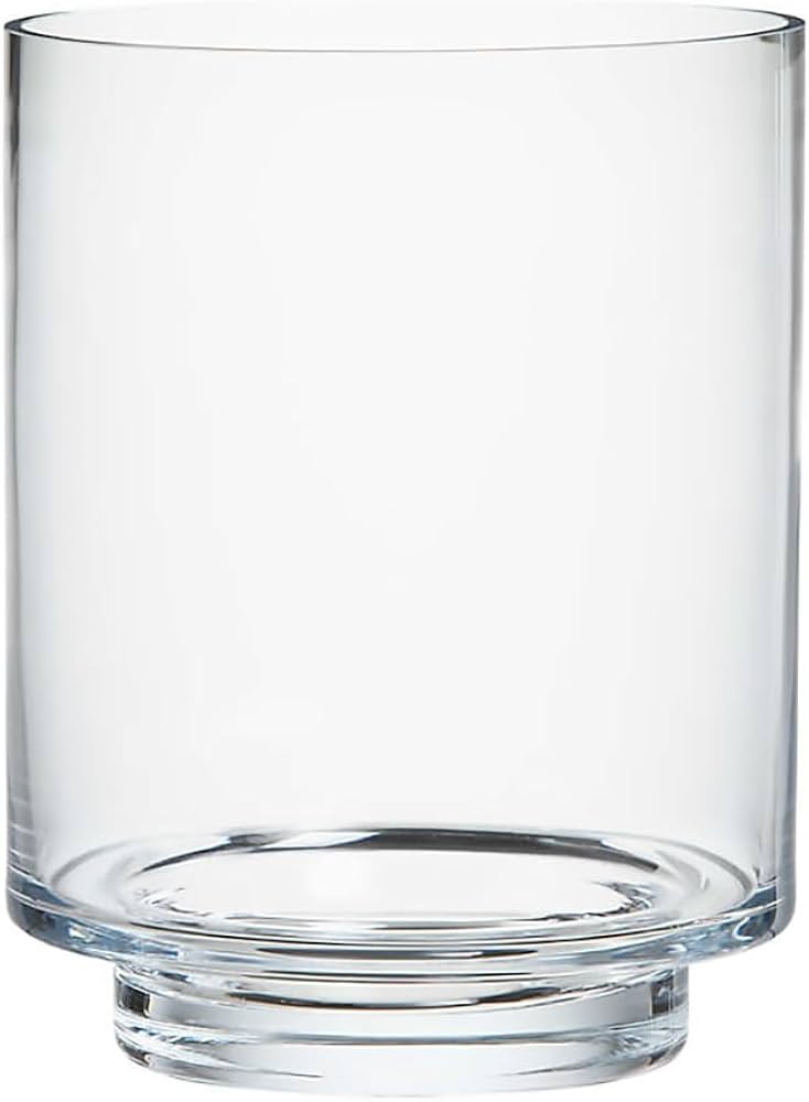 WGVI Clear Glass Pedestal Hurricane Candle Holder, 7" W, 9" H, Footed Decorative Vase for Pillar ... | Amazon (US)