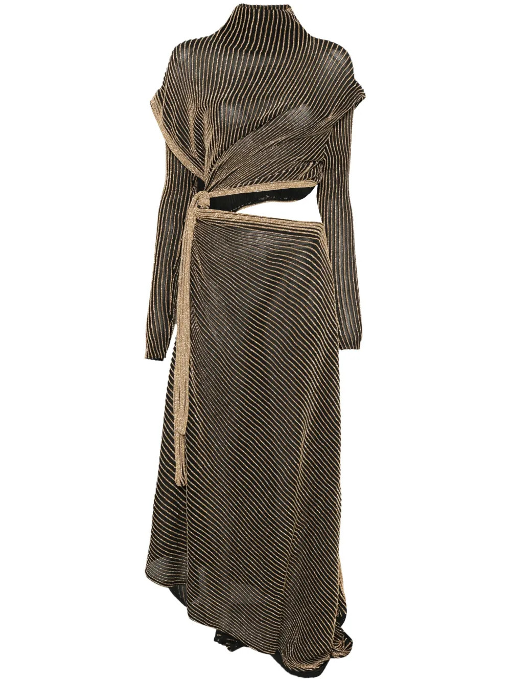 Rabanne Metallic Threading Dress | Black | FARFETCH UK | Farfetch Global