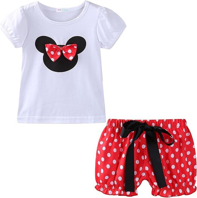 Mud Kingdom Little Girls Clothes Sets Cute Outfits Polka Dot | Amazon (US)