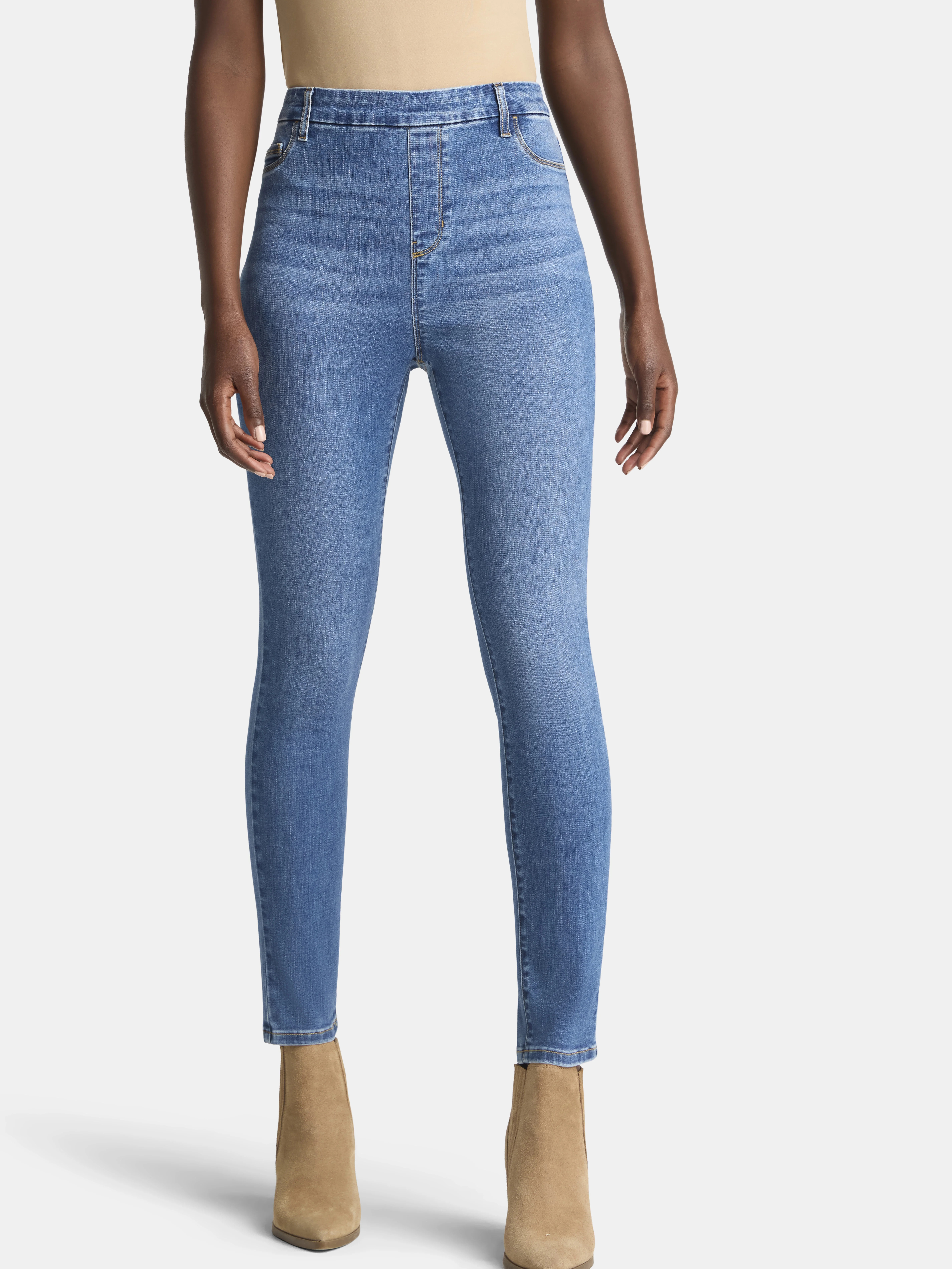 Time and Tru Women's High Rise Jeggings, 28.5" Inseam, Sizes XS-XXXL - Walmart.com | Walmart (US)