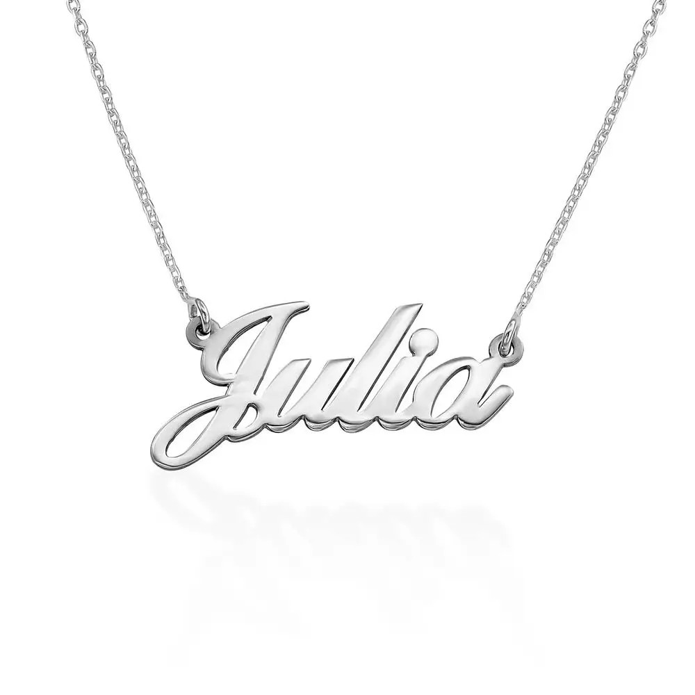 Hollywood Small Name Necklace in Sterling Silver | MYKA