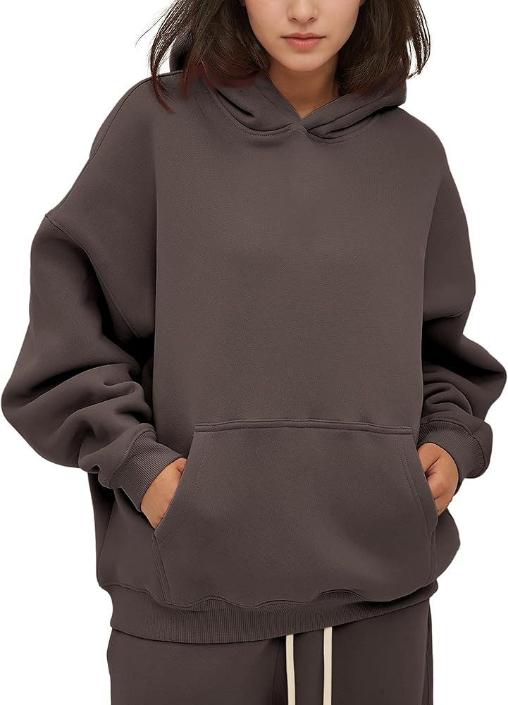 Hixiaohe Womens Oversized Fleece Hoodie Long Sleeve Sweatshirt Fleece Heavyweight Pullover Tops F... | Amazon (US)