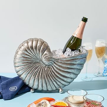 Silver Nautilus Wine Bucket | Mark and Graham