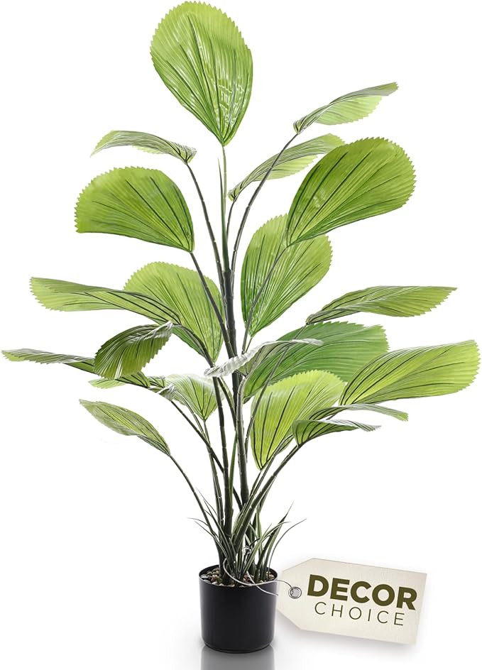 Fan Palm Indoor Plants - Artificial Plants for Home Decor Indoor, Faux Plants Indoor, Fake Plants... | Amazon (US)