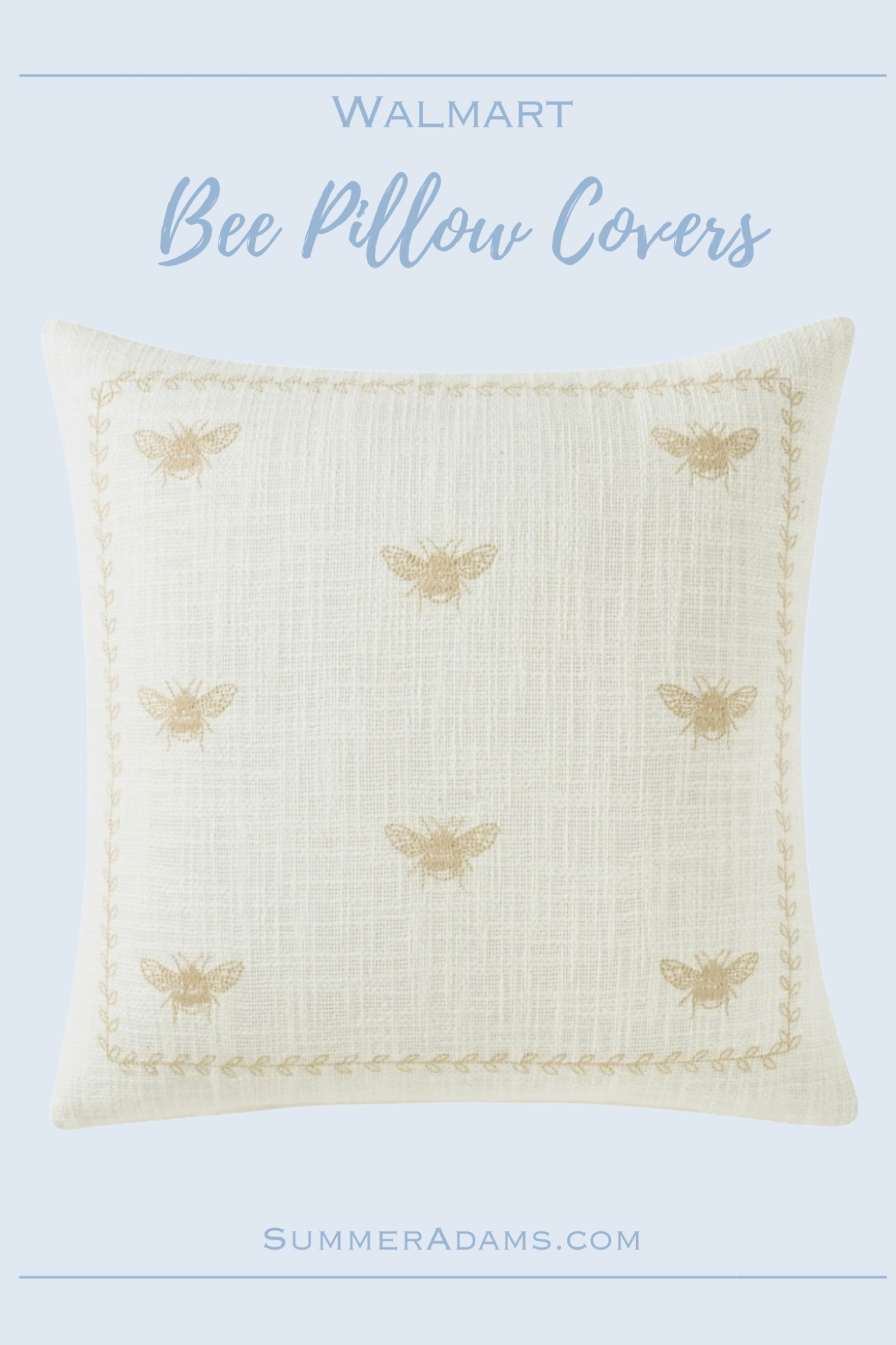Cutest bee pillow covers just dropped at Walmart by My Texas House. Of course I ordered them!😉🐝💛

#LTKStyleTip #LTKFindsUnder50 #LTKHome