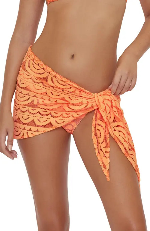 PQ SWIM Mila Cover-Up Sarong in Orange Crush at Nordstrom | Nordstrom