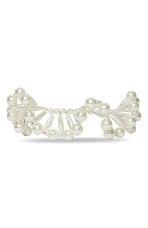 Lele Sadoughi Faux Pearl Ruffle Collar Necklace at Nordstrom | Nordstrom