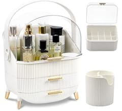 Skincare Organizer, Realife Cosmetic Display Case for Makeup Organizer with Lipstick and Brush Or... | Amazon (US)