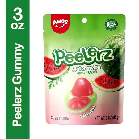 Amos Peelerz, Gummy Candy, Watermelon Flavor, Peelable Gummy, 3 oz Bag | Walmart (US)