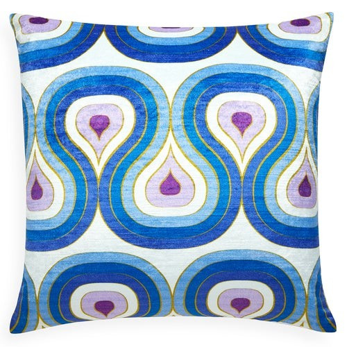 Purple/Navy Milano Concentric Loops Pillow | Jonathan Adler