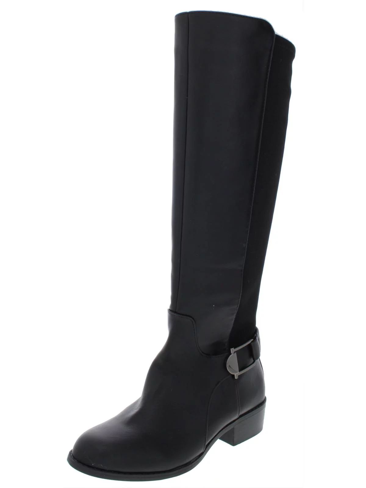 Alfani Womens Kallumm Faux Leather Tall Knee-High Boots Black 6.5 Medium (B,M) | Walmart (US)