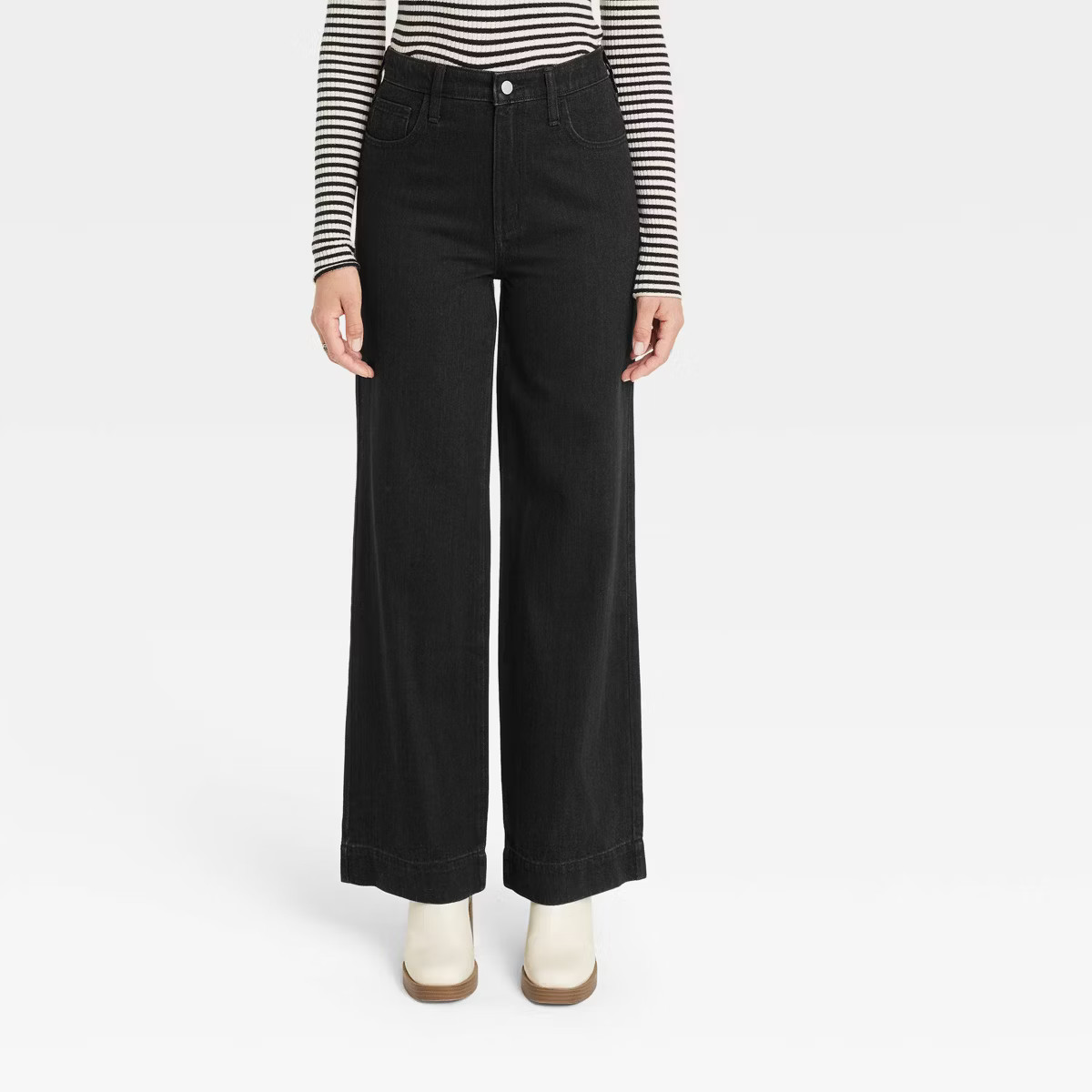 Women's High-Rise Wide Leg Jeans - Universal Thread™ Black | Target