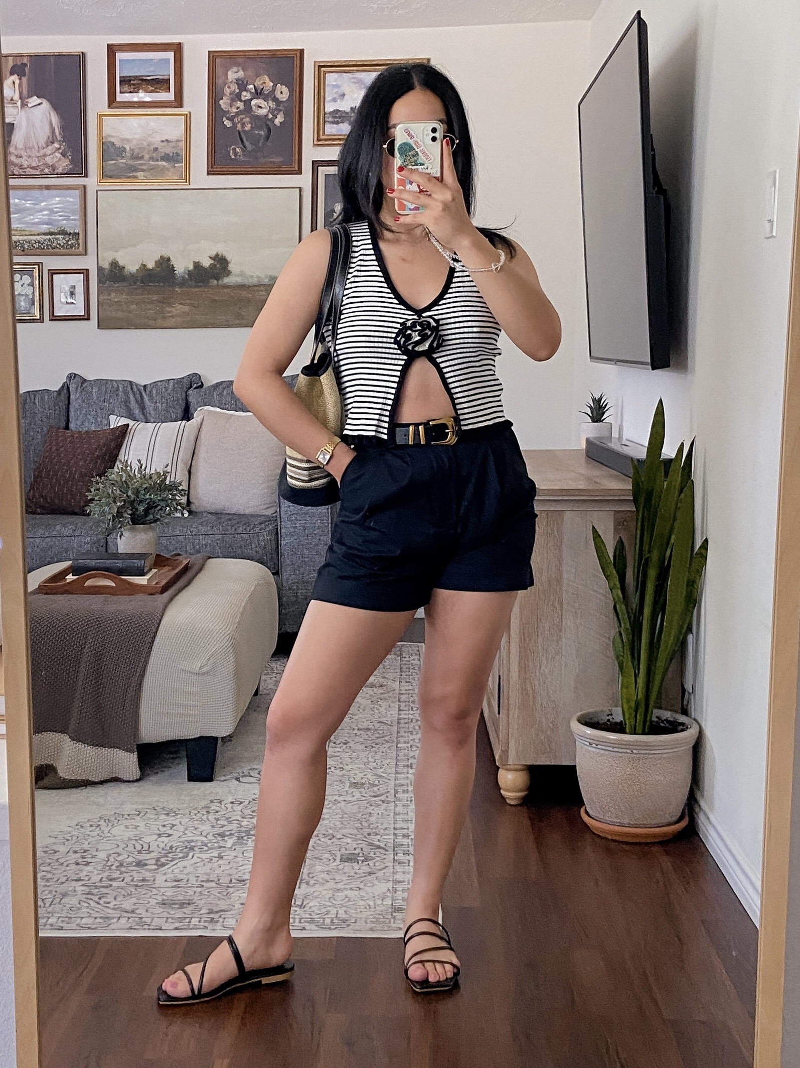 Wearing the top and the shorts and a size medium, and both fit true to size  

#LTKSeasonal #LTKStyleTip #LTKSummerEdit