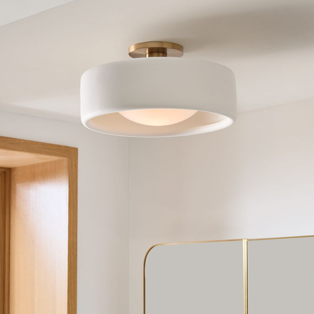 Anders Porcelain Flush Mount (5"&ndash;14") | West Elm (US)