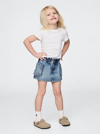 Baby & Toddler UltraSoft Denim Cargo Skort | Gap (CA)