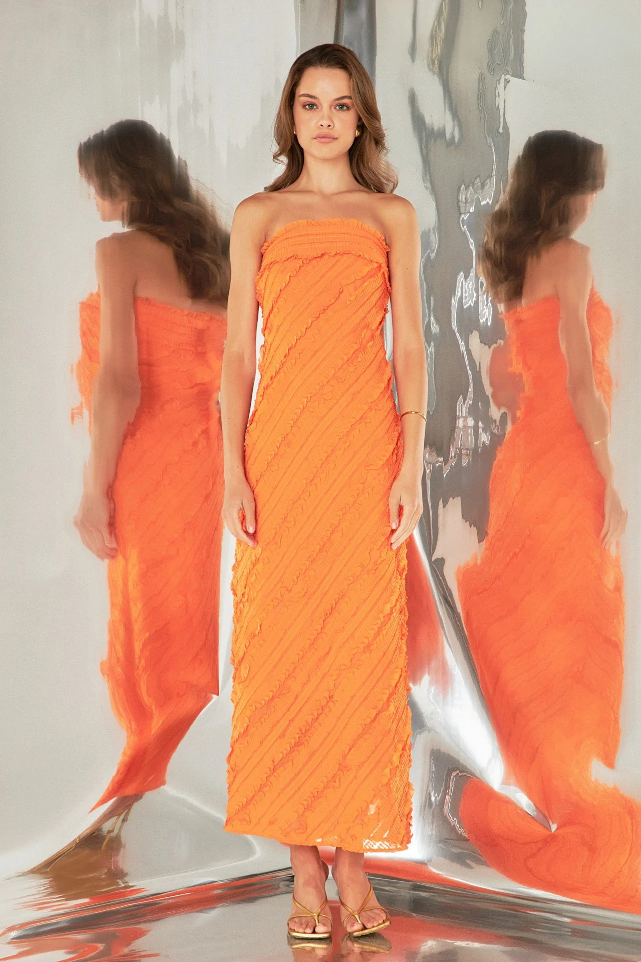 Endless Rose - Strapless Ruffled Maxi Dress | OBJECTRARE