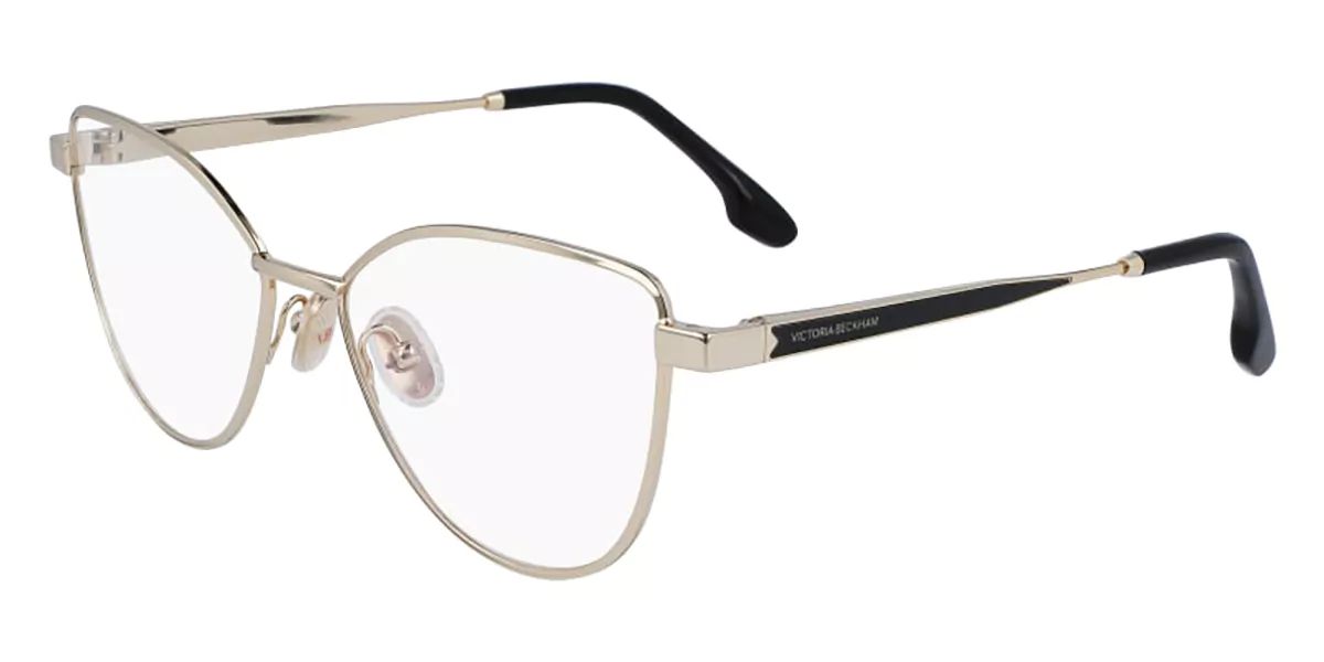 Victoria Beckham VB2131 717 Womenâs Glasses Gold Size 55 - Free Lenses - HSA/FSA Insurance - Blue  | SmartBuyGlasses Global