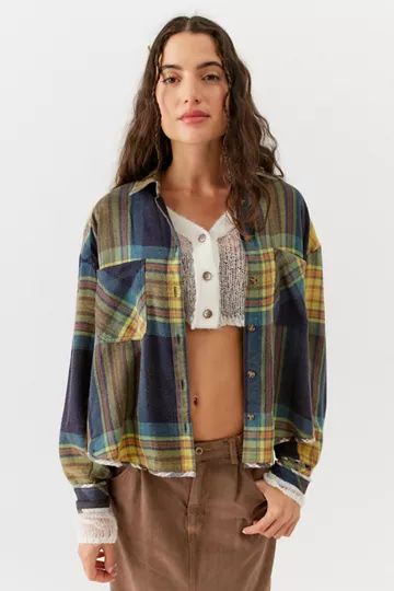 BDG Karl Slouchy Flannel Button-Down Shirt | Urban Outfitters (US and RoW)