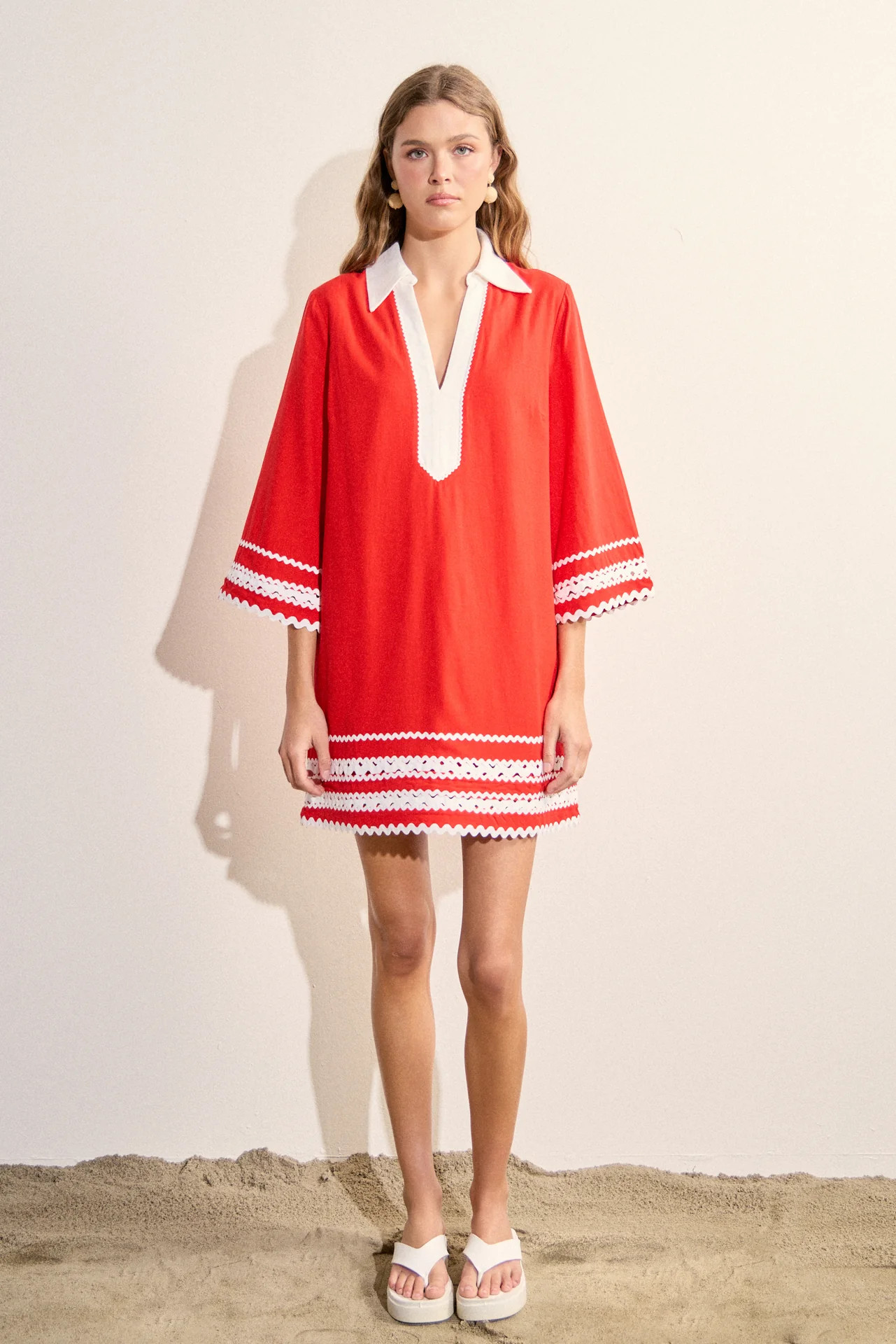 Ric Rac Tunic Mini Dress | English Factory
