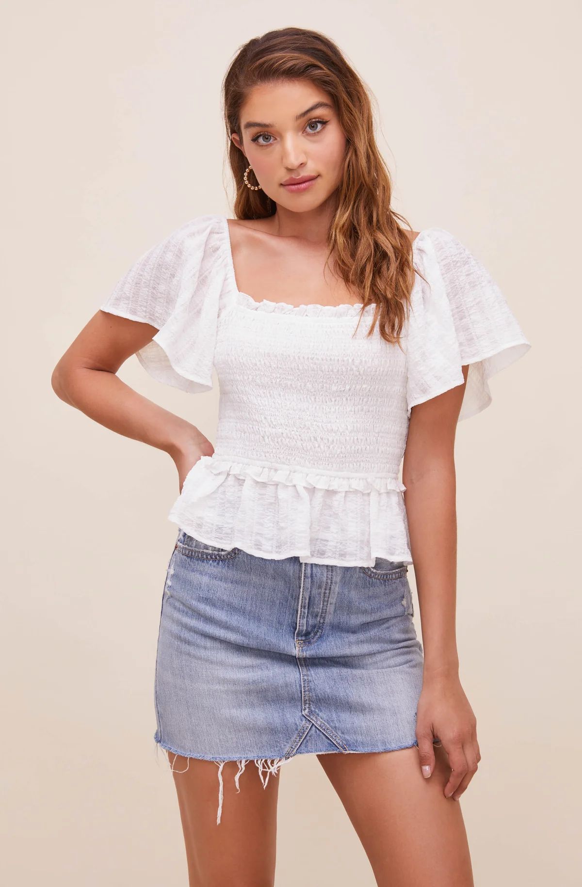 January Flutter Sleeve Top | ASTR The Label (US)