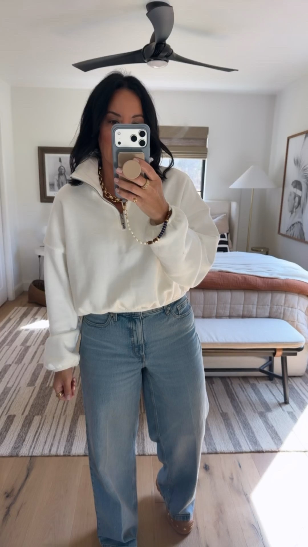 Top size medium, jeans size 8 (they run a little bit so size down if you are between sizes), shoes fit tts. 


#LTKOver40 #LTKootd #LTKMidsize