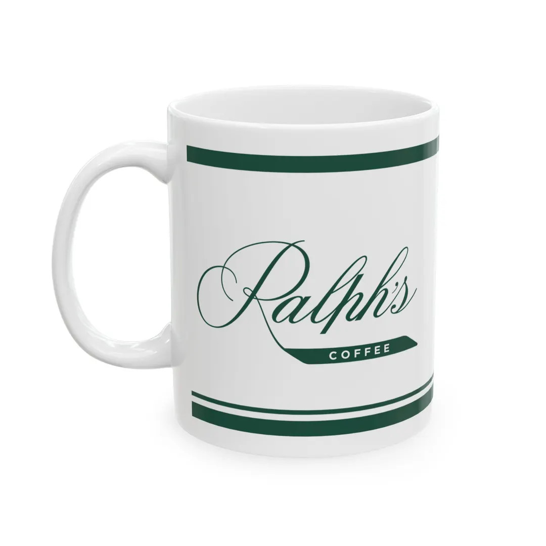 Personalized Ceramic Coffee Mug, 11oz Custom Tea Cup, Designer Vintage Style Ralph's Coffee Mug, ... | Etsy (US)