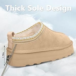 Women's Slippers Platform Mini Boots Short Ankle Boot Fur Fleece Lined Sneakers House slippers An... | Amazon (US)