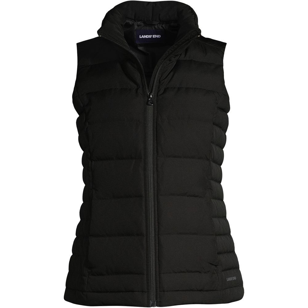 Women's Winter Down Puffer Vest - Black - S | Lands' End Business Outfitters