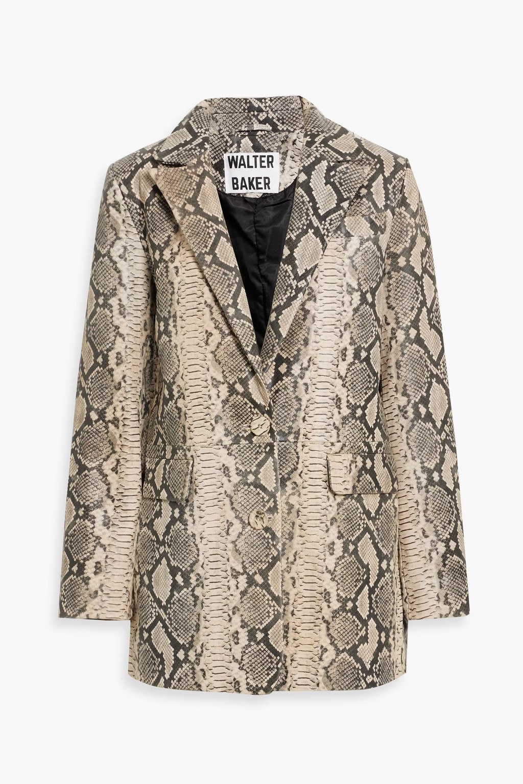 Kiki snake-effect leather blazer | The Outnet (US and CA)