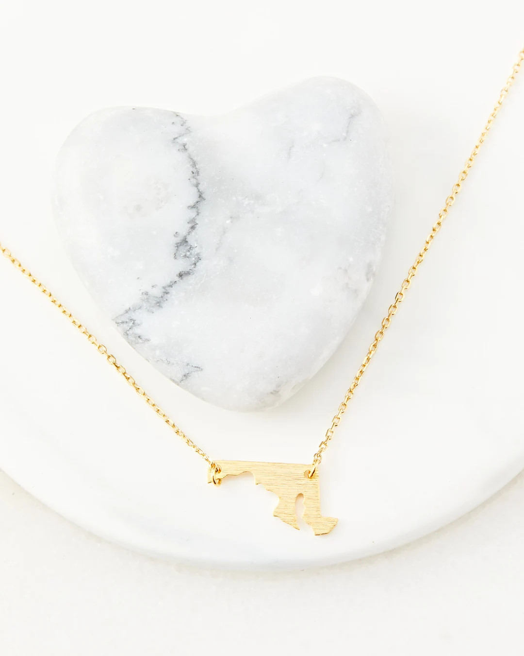 18K Gold Dipped Maryland Pendant Necklace  MD US State Dainty - Etsy | Etsy (US)