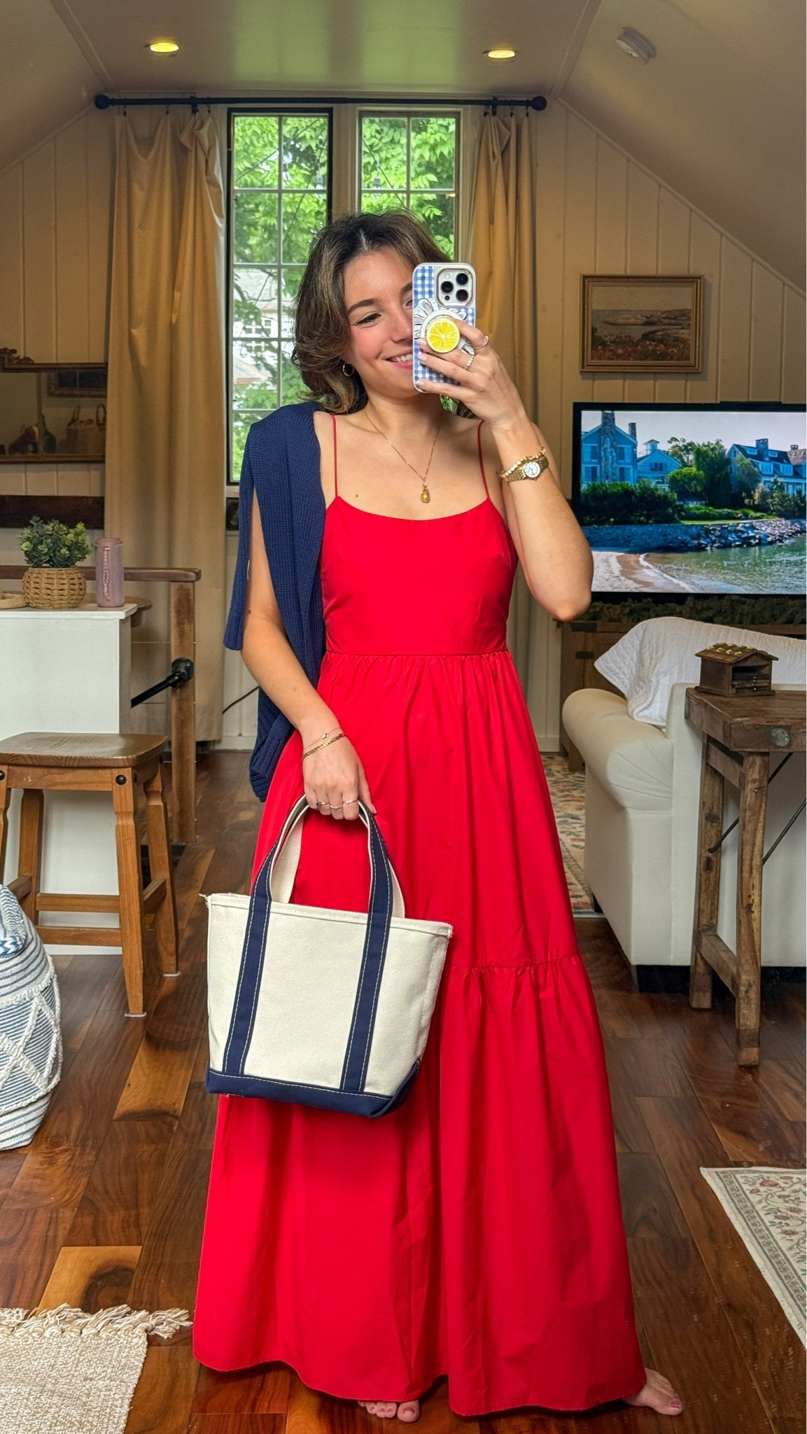 Already so excited for the Fourth of July with this @Commense dress (wearing an XS) 🦞🐚🌊

Fourth outfit inspiration/ fourth of july / red, white and blue / summer staples / red dress / flag sweater / americana / coastal granddaughter/ coastal grandmother/ boat n tote / maxi dress / cute summer clothes / summer outfit / classic style

#LTKgrwm #LTKootd #LTKSeasonal