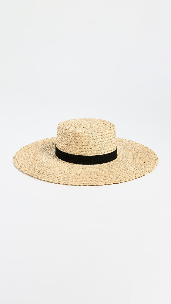 Mira Straw Wide Boater Hat | Shopbop