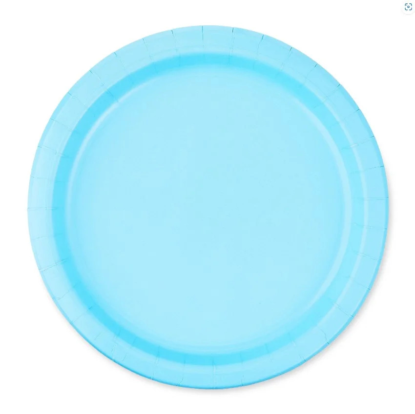 20 Powder Blue 9" Paper Plates | Walmart (US)