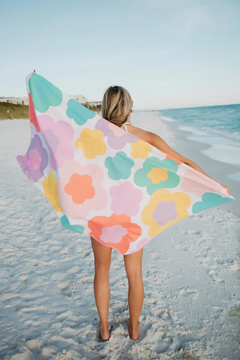 Groovy Flower Microfiber Reversible Towel | Katydid