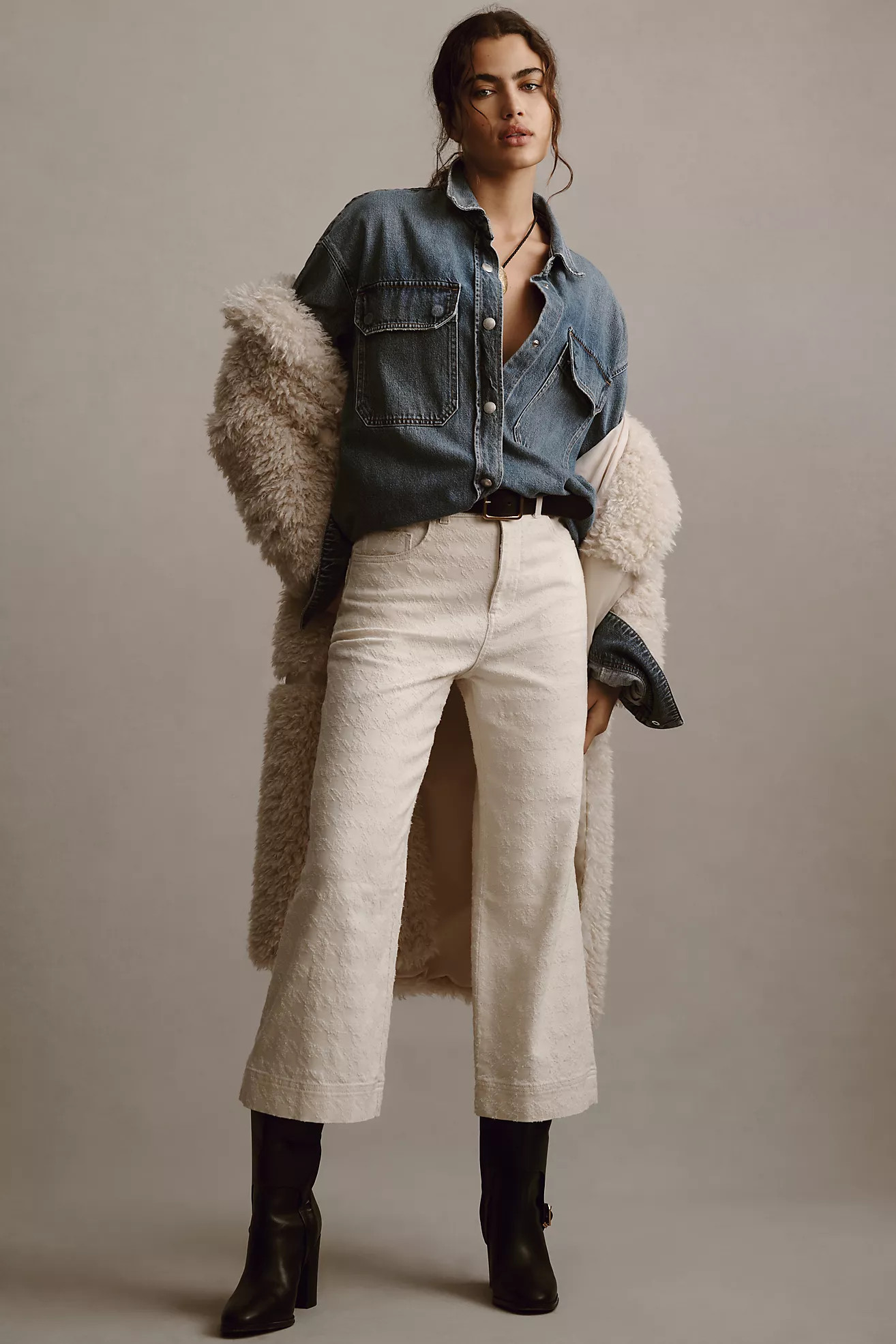 The Skipper High-Rise Crop Wide-Leg Jeans by Pilcro | Anthropologie (US)