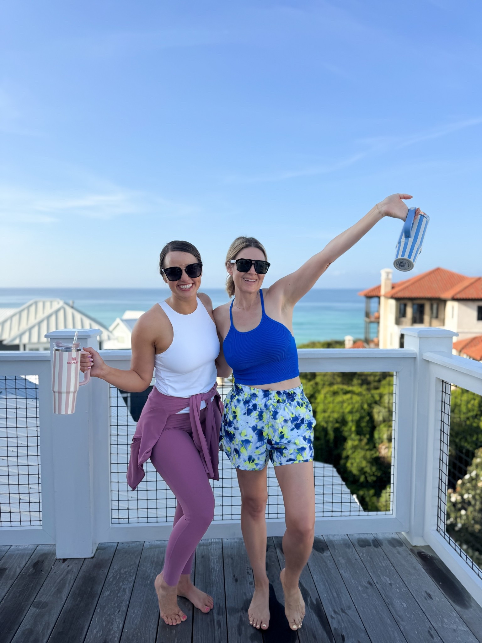 Our active outfits from vacation!!! Wearing this Abercrombie set and my fave  Amazon tank!! Size m in both. 

Linking @eringladding Walmart shorts and free people tank sports bra!! 

Workout clothes 

#LTKStyleTip #LTKActive #LTKFindsUnder50