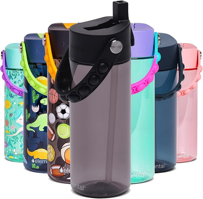 Elemental Water Bottles for Kids - Splash Kids Water Bottle for School with Pop-it Handle - BPA F... | Amazon (US)