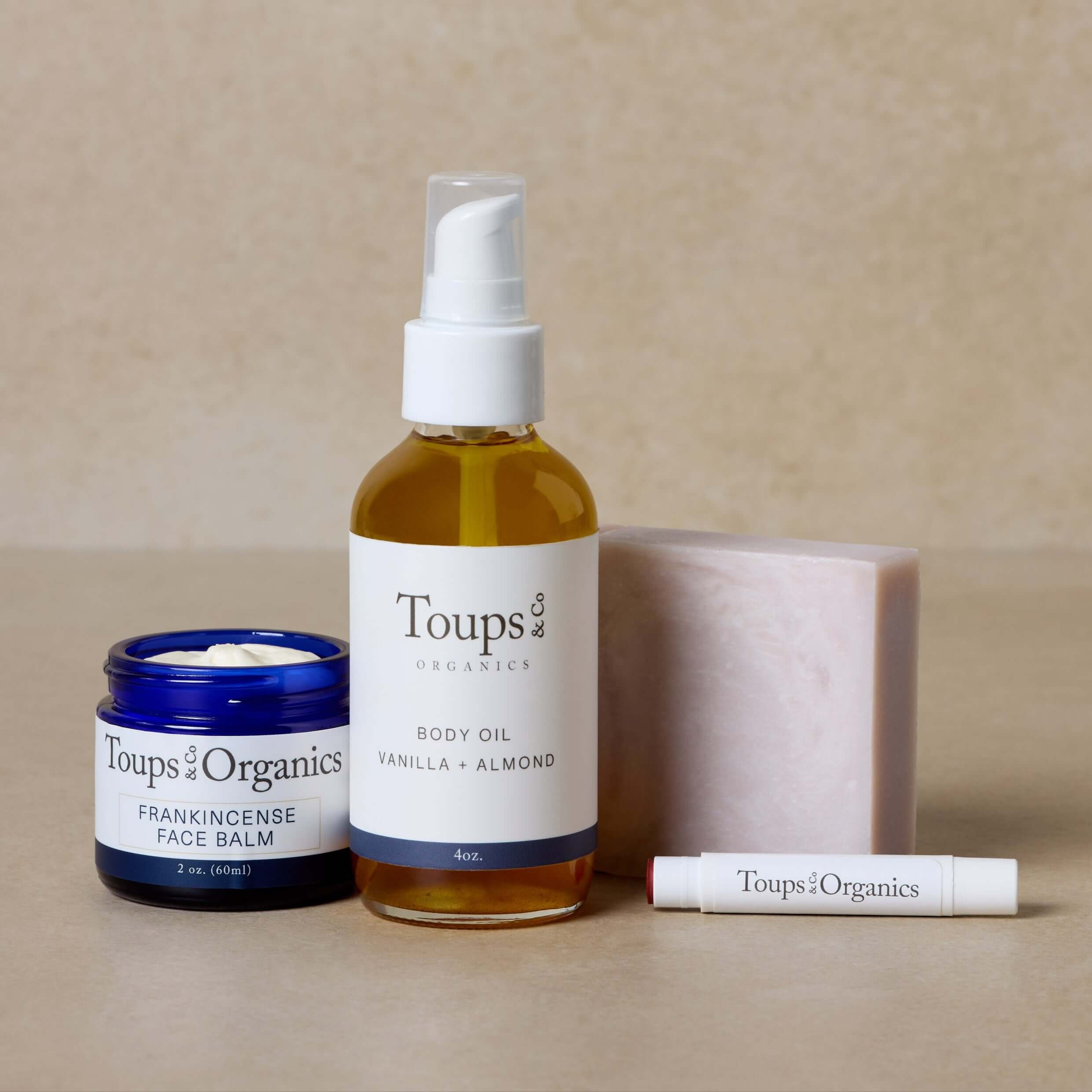 Nourishing Skincare Set — Tallow, Body Oil, and Lip Balm | Toups and Co Organics