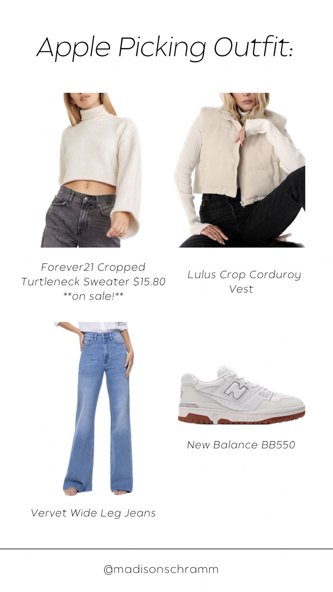 the best fall outfit for apple picking!
jeans are Vervet, I got them from a boutique in MD but you can buy them online from Ella G Boutique as “High Rise Wide Leg Denim” 

#LTKSeasonal