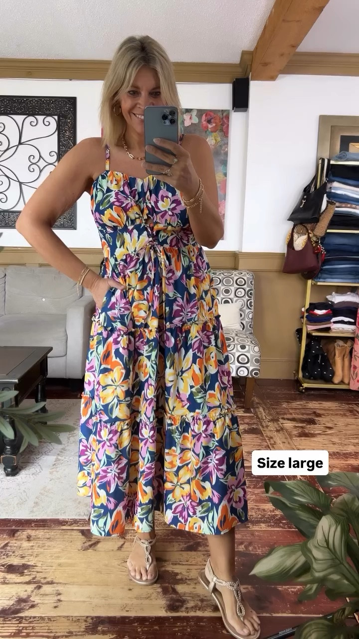 Size large in this lovely dress perfect for spring & summer 

#LTKOver40 #LTKSeasonal #LTKMidsize