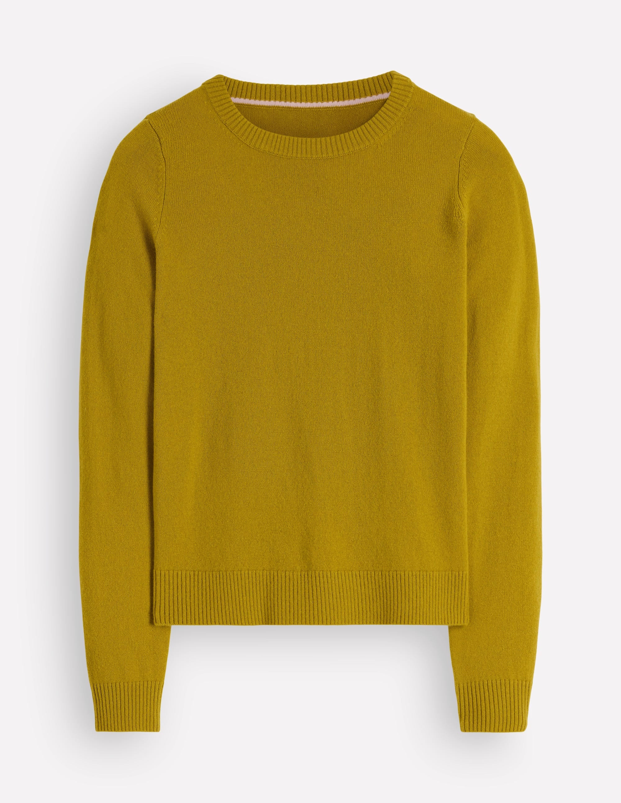 Elsie Cashmere Crew Sweater-Spiced Yellow | Boden (US)