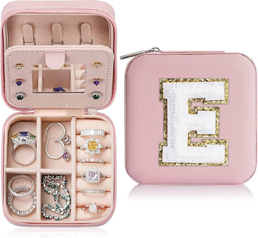 Parima Christmas Gifts List 2023 Ideas - Personalized Initial Travel Jewelry Case, 4 5 6 7 8 9 10... | Amazon (US)