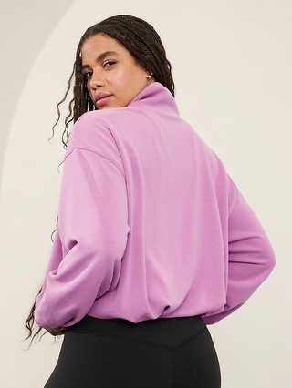 Seasoft 1/4 Zip Bubble Hem Sweatshirt | Athleta