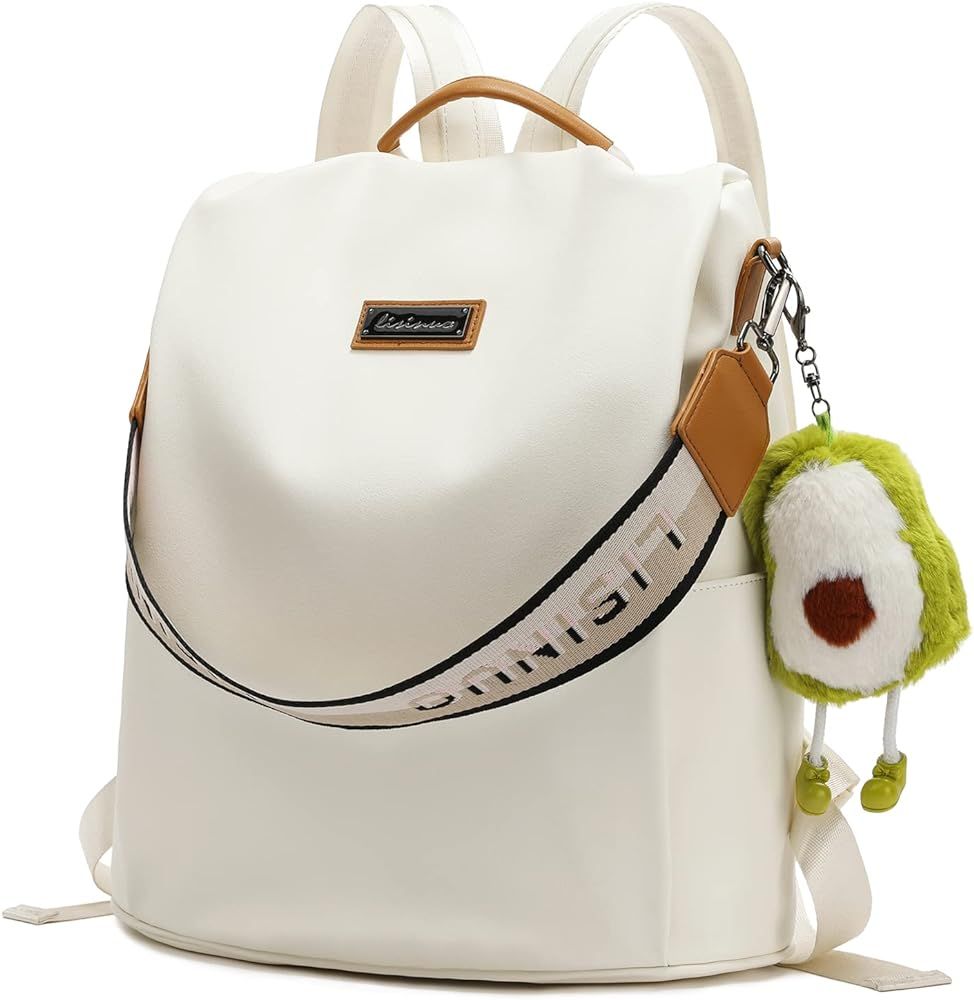 UHIW Travel Backpack Purse for Women Anti theft College Backpacks Fashion Leather Bookbag Free Av... | Amazon (US)