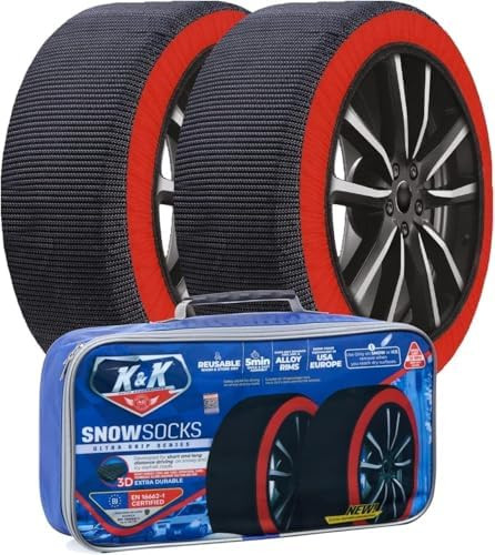 K&K Auto Snow Socks for Tires – Pro Series for Ultimate Grip Approved Snow Chain Alternative Tr... | Amazon (US)