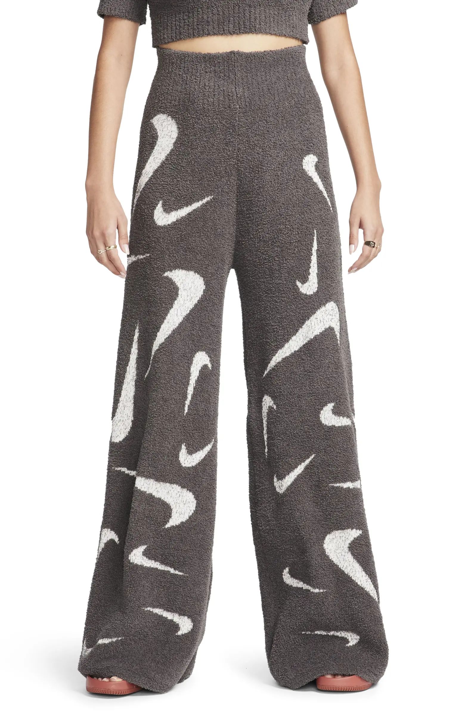 Sportswear Phoenix Cozy Bouclé Wide Leg Pants | Nordstrom