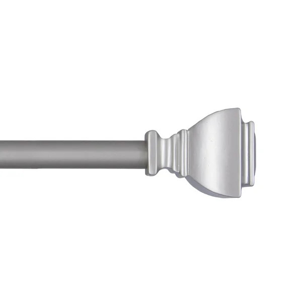 Mainstays 1/2" Brushed Nickel Benton Adjustable Petite Cafe Curtain Rod, 28-48" - Walmart.com | Walmart (US)