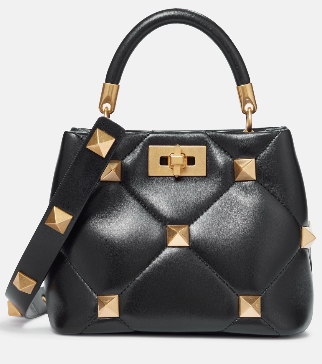 Roman Stud Small leather shoulder bag | Mytheresa (US/CA)